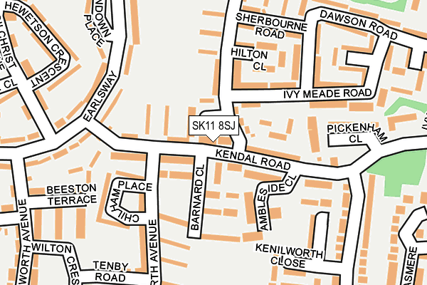 SK11 8SJ map - OS OpenMap – Local (Ordnance Survey) SK11 8SJ map - OS OpenMap – Local (Ordnance Survey)