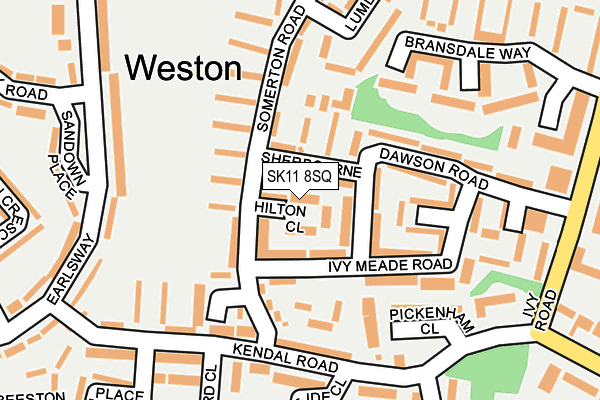 SK11 8SQ map - OS OpenMap – Local (Ordnance Survey)