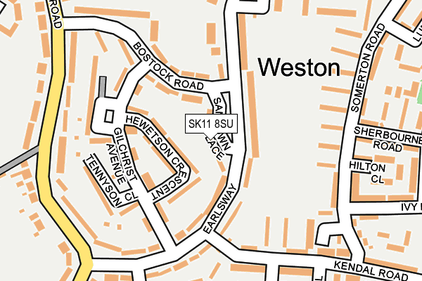 SK11 8SU map - OS OpenMap – Local (Ordnance Survey)