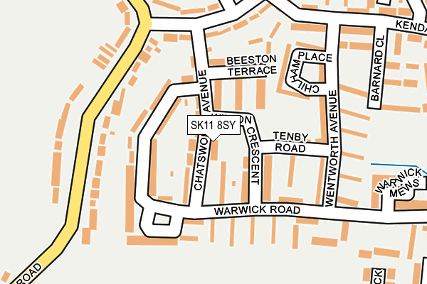 SK11 8SY map - OS OpenMap – Local (Ordnance Survey)