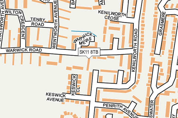 SK11 8TB map - OS OpenMap – Local (Ordnance Survey) SK11 8TB map - OS OpenMap – Local (Ordnance Survey)
