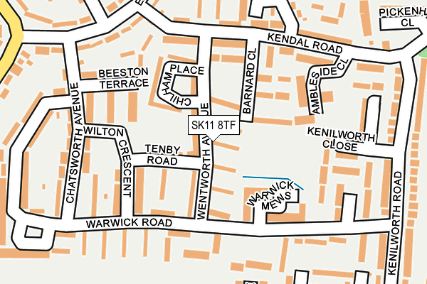 SK11 8TF map - OS OpenMap – Local (Ordnance Survey) SK11 8TF map - OS OpenMap – Local (Ordnance Survey)