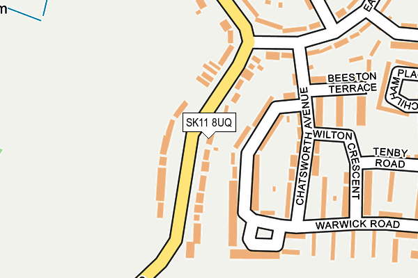 SK11 8UQ map - OS OpenMap – Local (Ordnance Survey)
