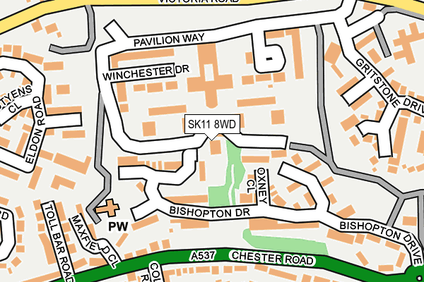 SK11 8WD map - OS OpenMap – Local (Ordnance Survey) SK11 8WD map - OS OpenMap – Local (Ordnance Survey)