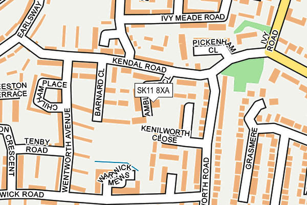 SK11 8XA map - OS OpenMap – Local (Ordnance Survey) SK11 8XA map - OS OpenMap – Local (Ordnance Survey)