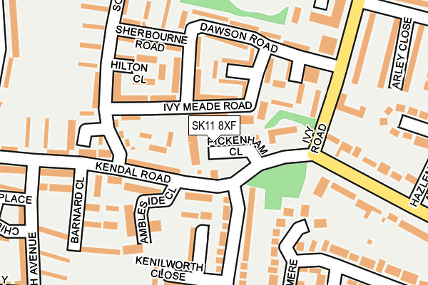 SK11 8XF map - OS OpenMap – Local (Ordnance Survey) SK11 8XF map - OS OpenMap – Local (Ordnance Survey)