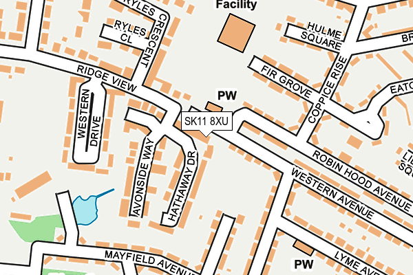 SK11 8XU map - OS OpenMap – Local (Ordnance Survey)