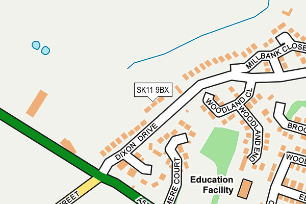 SK11 9BX map - OS OpenMap – Local (Ordnance Survey) SK11 9BX map - OS OpenMap – Local (Ordnance Survey)