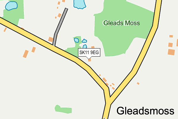 SK11 9EG map - OS OpenMap – Local (Ordnance Survey)