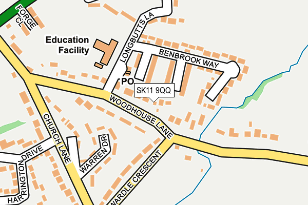 SK11 9QQ map - OS OpenMap – Local (Ordnance Survey) SK11 9QQ map - OS OpenMap – Local (Ordnance Survey)