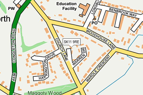 SK11 9RE map - OS OpenMap – Local (Ordnance Survey) SK11 9RE map - OS OpenMap – Local (Ordnance Survey)