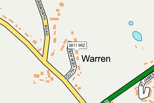 SK11 9RZ map - OS OpenMap – Local (Ordnance Survey) SK11 9RZ map - OS OpenMap – Local (Ordnance Survey)