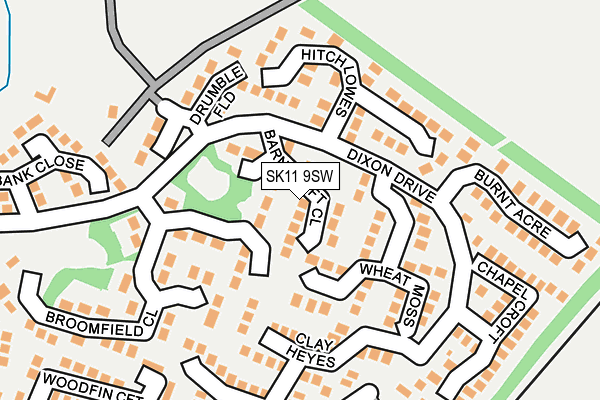 SK11 9SW map - OS OpenMap – Local (Ordnance Survey) SK11 9SW map - OS OpenMap – Local (Ordnance Survey)