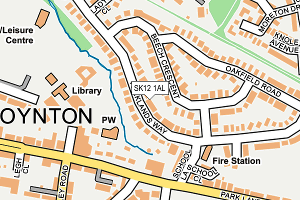 SK12 1AL map - OS OpenMap – Local (Ordnance Survey) SK12 1AL map - OS OpenMap – Local (Ordnance Survey)