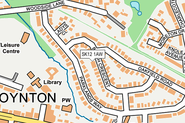 SK12 1AW map - OS OpenMap – Local (Ordnance Survey) SK12 1AW map - OS OpenMap – Local (Ordnance Survey)