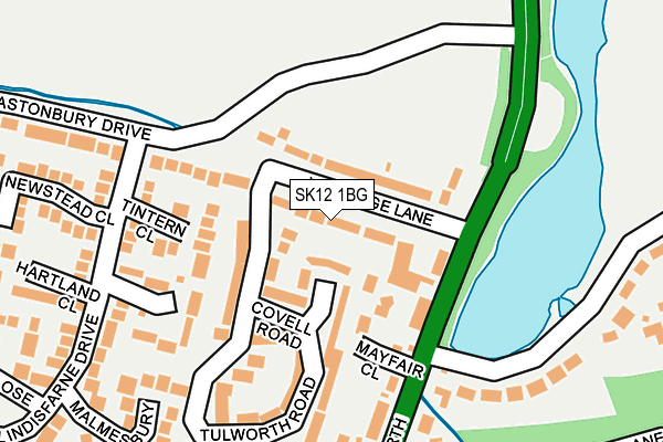 SK12 1BG map - OS OpenMap – Local (Ordnance Survey)