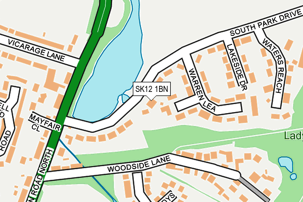 SK12 1BN map - OS OpenMap – Local (Ordnance Survey) SK12 1BN map - OS OpenMap – Local (Ordnance Survey)