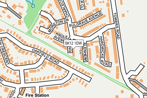 SK12 1DW map - OS OpenMap – Local (Ordnance Survey) SK12 1DW map - OS OpenMap – Local (Ordnance Survey)