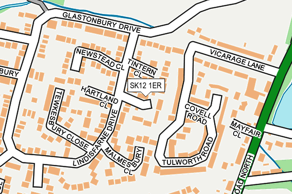 SK12 1ER map - OS OpenMap – Local (Ordnance Survey) SK12 1ER map - OS OpenMap – Local (Ordnance Survey)