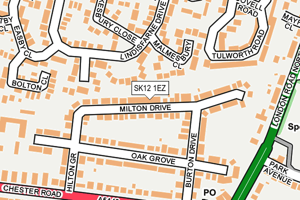 SK12 1EZ map - OS OpenMap – Local (Ordnance Survey) SK12 1EZ map - OS OpenMap – Local (Ordnance Survey)
