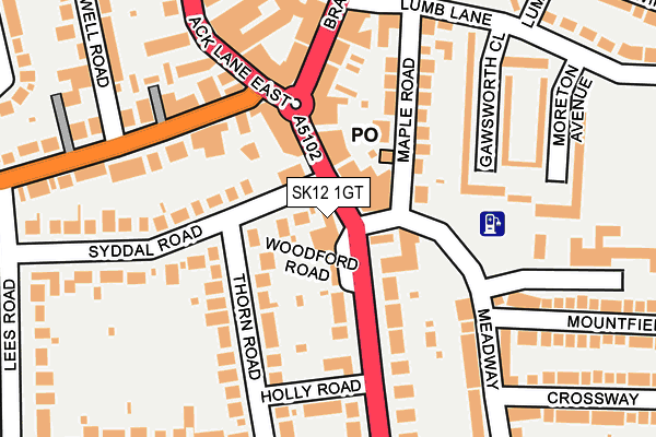 SK12 1GT map - OS OpenMap – Local (Ordnance Survey) SK12 1GT map - OS OpenMap – Local (Ordnance Survey)