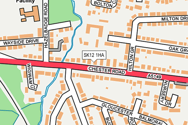 SK12 1HA map - OS OpenMap – Local (Ordnance Survey) SK12 1HA map - OS OpenMap – Local (Ordnance Survey)