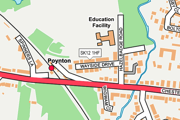 SK12 1HF map - OS OpenMap – Local (Ordnance Survey) SK12 1HF map - OS OpenMap – Local (Ordnance Survey)