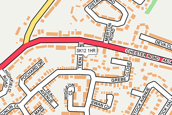 SK12 1HR map - OS OpenMap – Local (Ordnance Survey) SK12 1HR map - OS OpenMap – Local (Ordnance Survey)