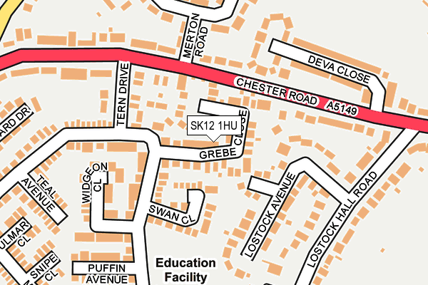 SK12 1HU map - OS OpenMap – Local (Ordnance Survey) SK12 1HU map - OS OpenMap – Local (Ordnance Survey)