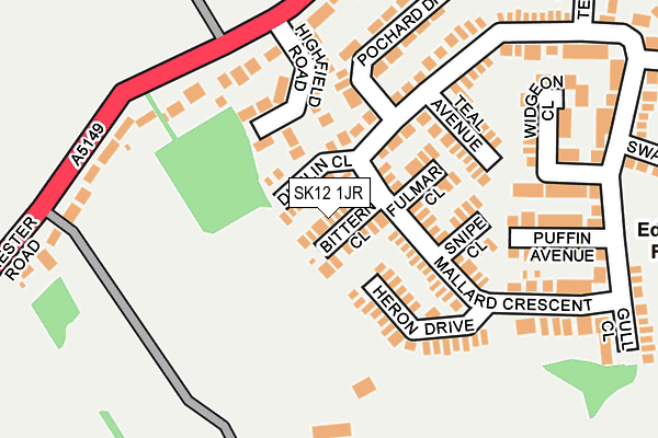 SK12 1JR map - OS OpenMap – Local (Ordnance Survey) SK12 1JR map - OS OpenMap – Local (Ordnance Survey)