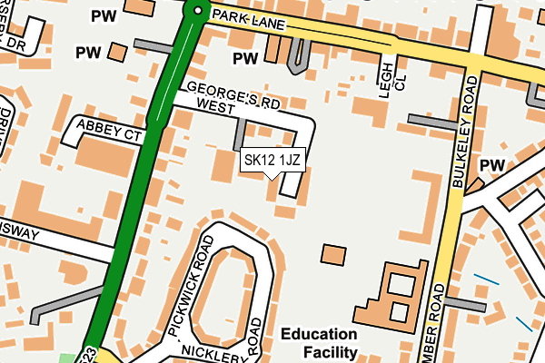 SK12 1JZ map - OS OpenMap – Local (Ordnance Survey) SK12 1JZ map - OS OpenMap – Local (Ordnance Survey)