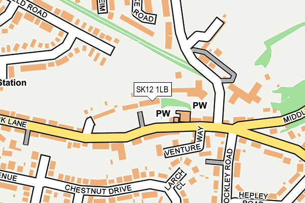SK12 1LB map - OS OpenMap – Local (Ordnance Survey) SK12 1LB map - OS OpenMap – Local (Ordnance Survey)