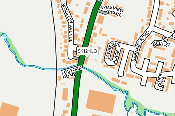 SK12 1LQ map - OS OpenMap – Local (Ordnance Survey)