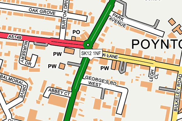 SK12 1NF map - OS OpenMap – Local (Ordnance Survey) SK12 1NF map - OS OpenMap – Local (Ordnance Survey)