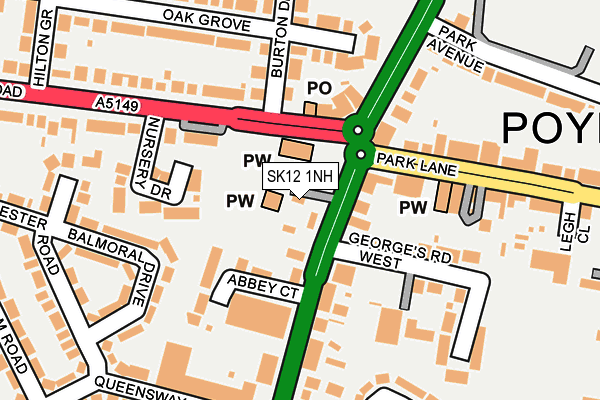 SK12 1NH map - OS OpenMap – Local (Ordnance Survey) SK12 1NH map - OS OpenMap – Local (Ordnance Survey)