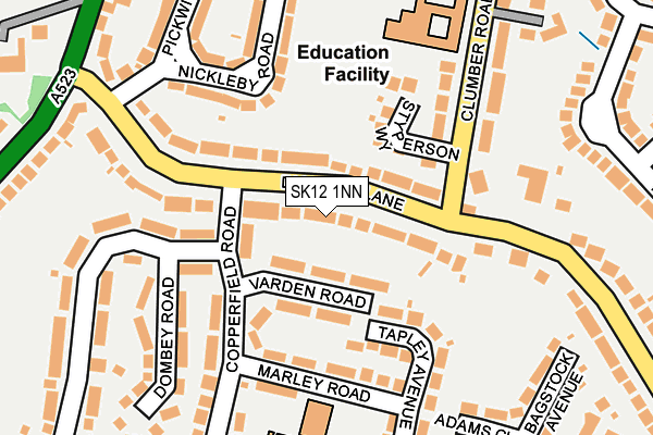 SK12 1NN map - OS OpenMap – Local (Ordnance Survey) SK12 1NN map - OS OpenMap – Local (Ordnance Survey)