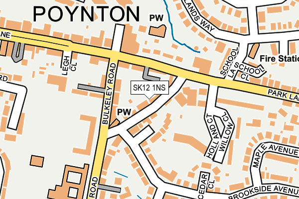 SK12 1NS map - OS OpenMap – Local (Ordnance Survey)