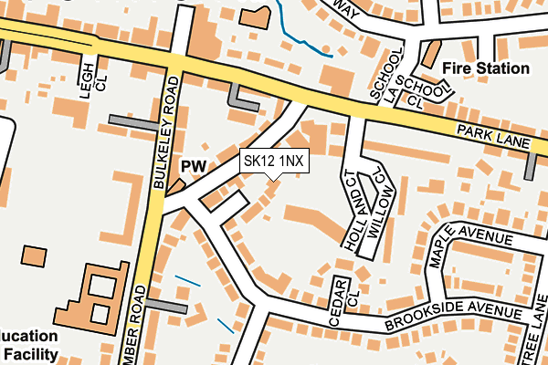 SK12 1NX map - OS OpenMap – Local (Ordnance Survey) SK12 1NX map - OS OpenMap – Local (Ordnance Survey)