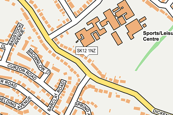 SK12 1NZ map - OS OpenMap – Local (Ordnance Survey) SK12 1NZ map - OS OpenMap – Local (Ordnance Survey)