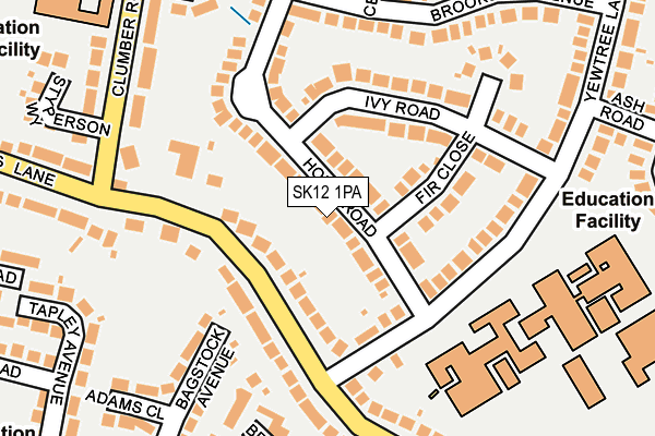 SK12 1PA map - OS OpenMap – Local (Ordnance Survey) SK12 1PA map - OS OpenMap – Local (Ordnance Survey)