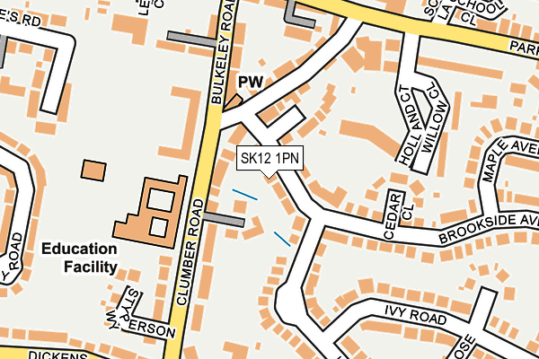 SK12 1PN map - OS OpenMap – Local (Ordnance Survey) SK12 1PN map - OS OpenMap – Local (Ordnance Survey)
