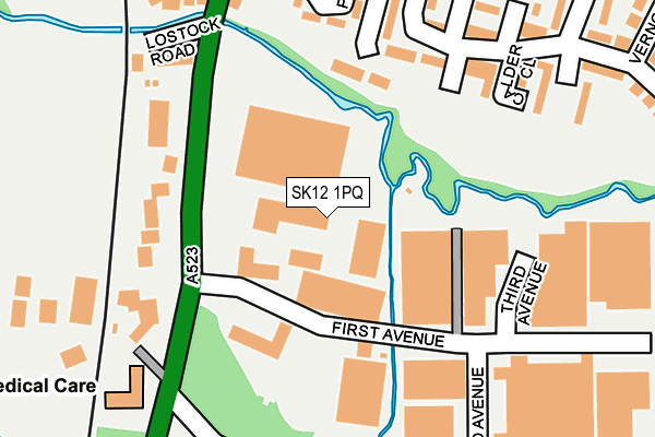 SK12 1PQ map - OS OpenMap – Local (Ordnance Survey) SK12 1PQ map - OS OpenMap – Local (Ordnance Survey)