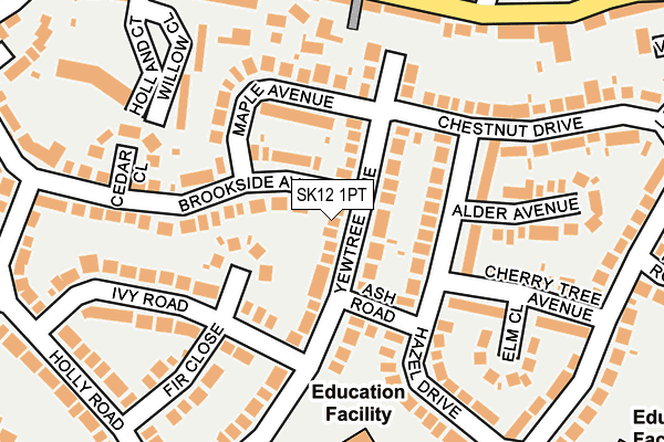 SK12 1PT map - OS OpenMap – Local (Ordnance Survey)