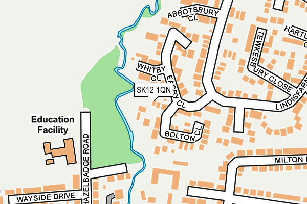 SK12 1QN map - OS OpenMap – Local (Ordnance Survey) SK12 1QN map - OS OpenMap – Local (Ordnance Survey)