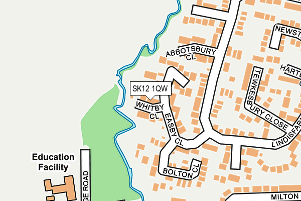 SK12 1QW map - OS OpenMap – Local (Ordnance Survey) SK12 1QW map - OS OpenMap – Local (Ordnance Survey)