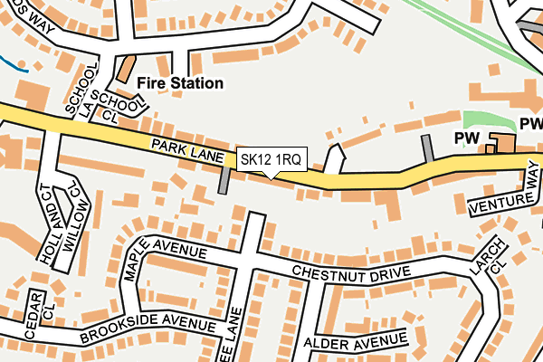 SK12 1RQ map - OS OpenMap – Local (Ordnance Survey) SK12 1RQ map - OS OpenMap – Local (Ordnance Survey)
