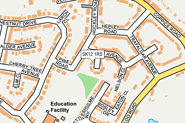 SK12 1RS map - OS OpenMap – Local (Ordnance Survey) SK12 1RS map - OS OpenMap – Local (Ordnance Survey)