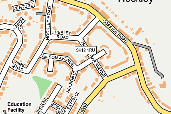 SK12 1RU map - OS OpenMap – Local (Ordnance Survey) SK12 1RU map - OS OpenMap – Local (Ordnance Survey)