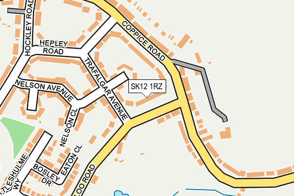 SK12 1RZ map - OS OpenMap – Local (Ordnance Survey) SK12 1RZ map - OS OpenMap – Local (Ordnance Survey)