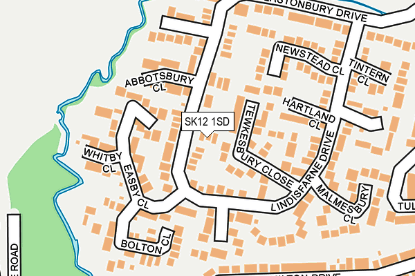 SK12 1SD map - OS OpenMap – Local (Ordnance Survey)
